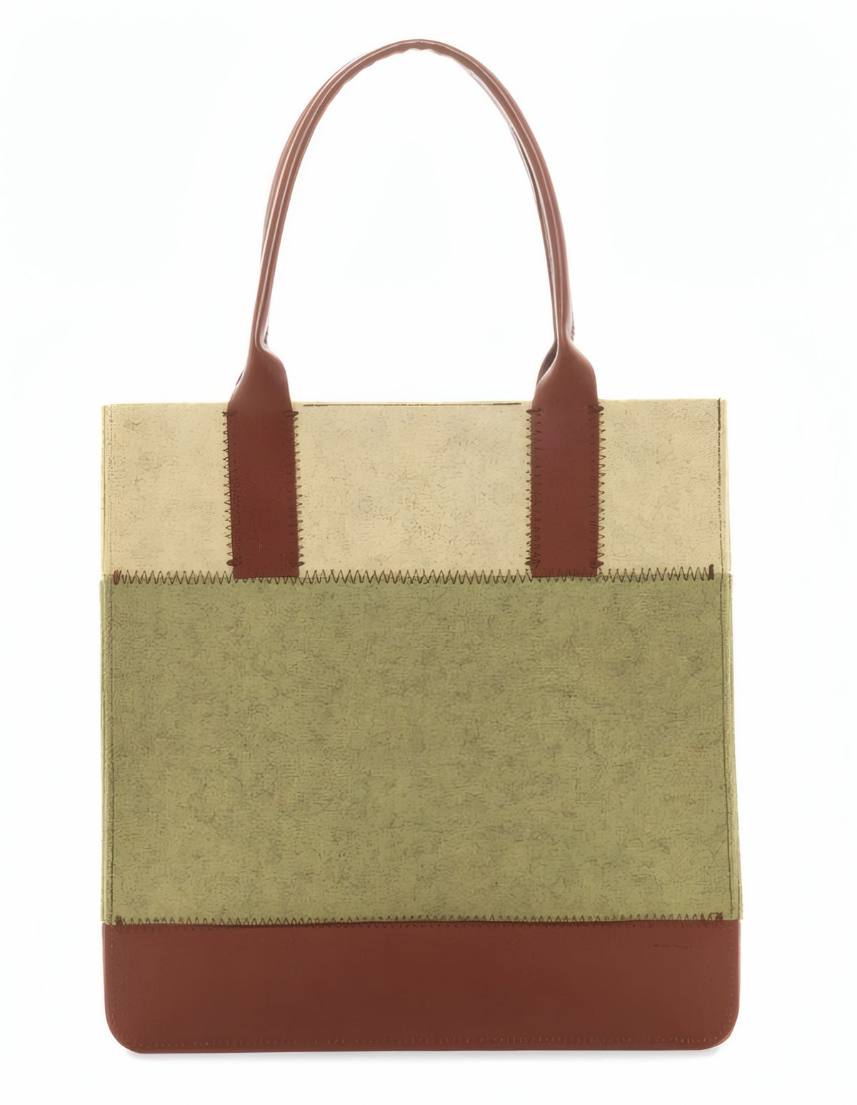 Jaunt Tote (Sage, Champagne, Sienna Leather)