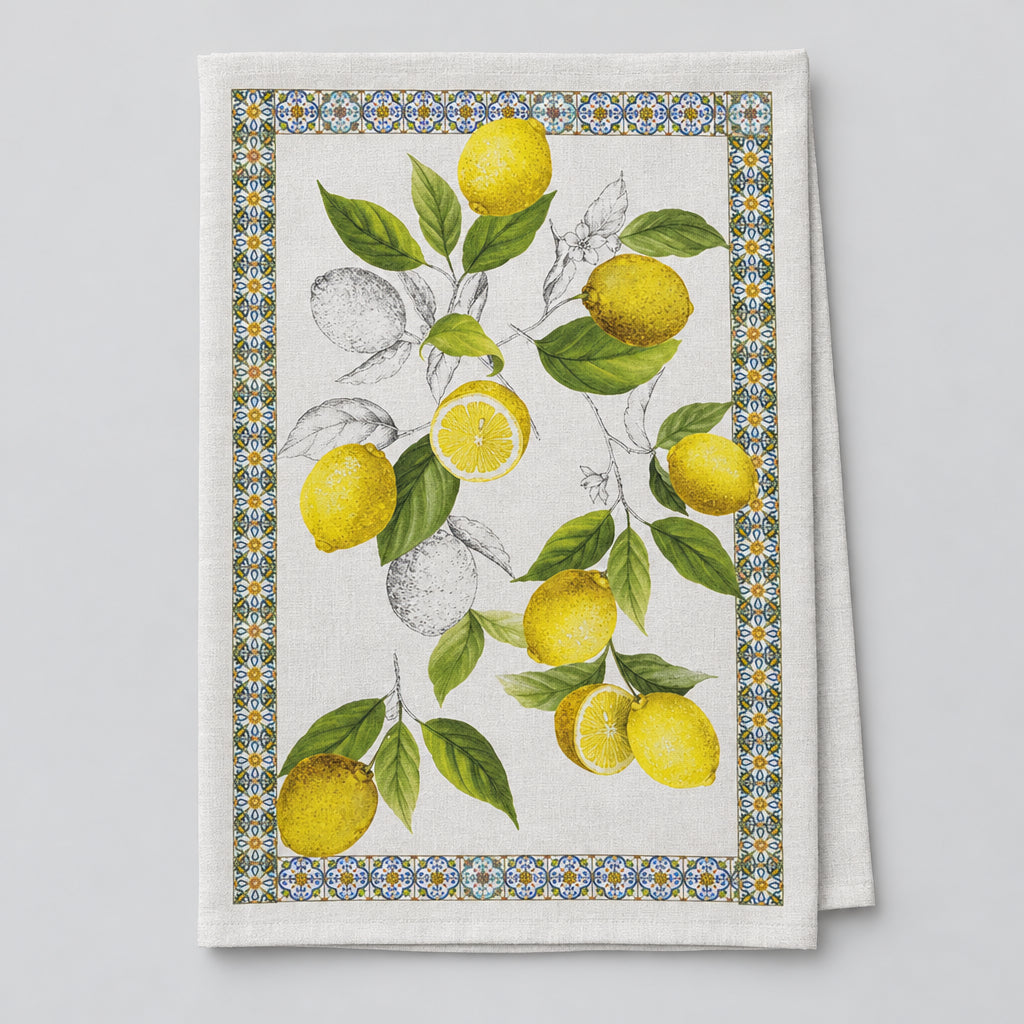 Cetara Giallo Tea Towel (Linen)