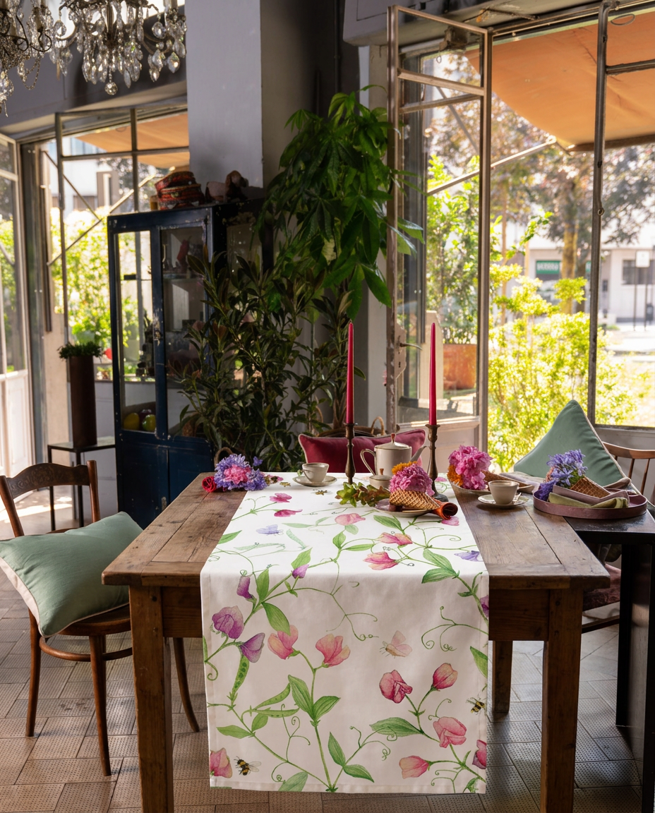 Petits Pois Tablecloth Runner (Linen/Cotton)