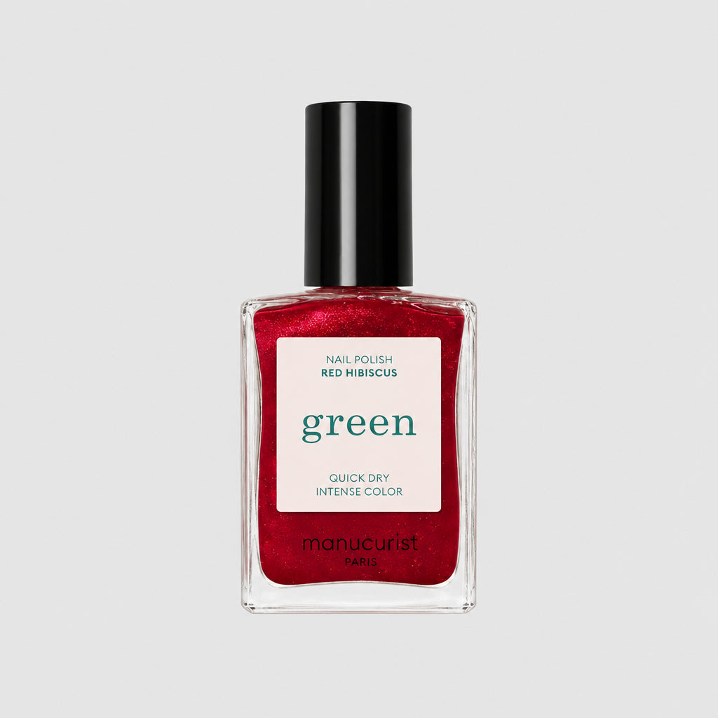 Green Nail Polish (Red Hibiscus)