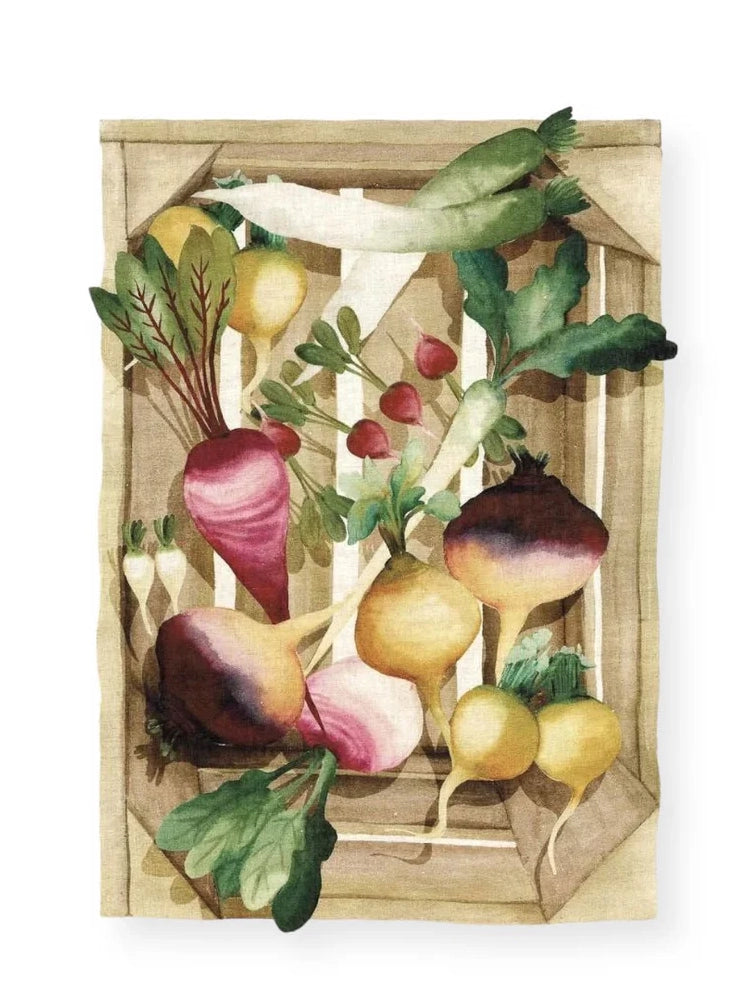 Potager Ravanello Tea Towel (Linen)