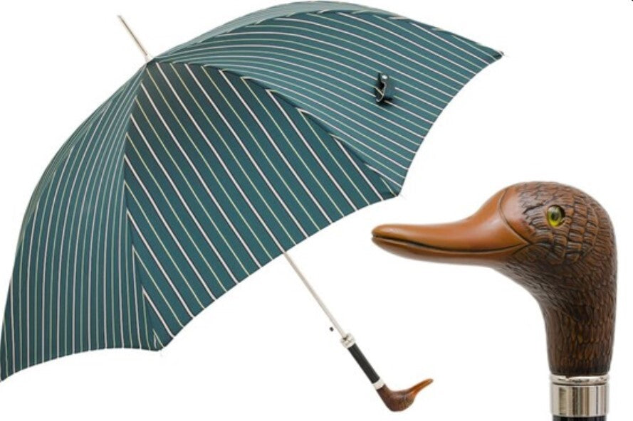 Umbrella (Striped with Duck Handle)