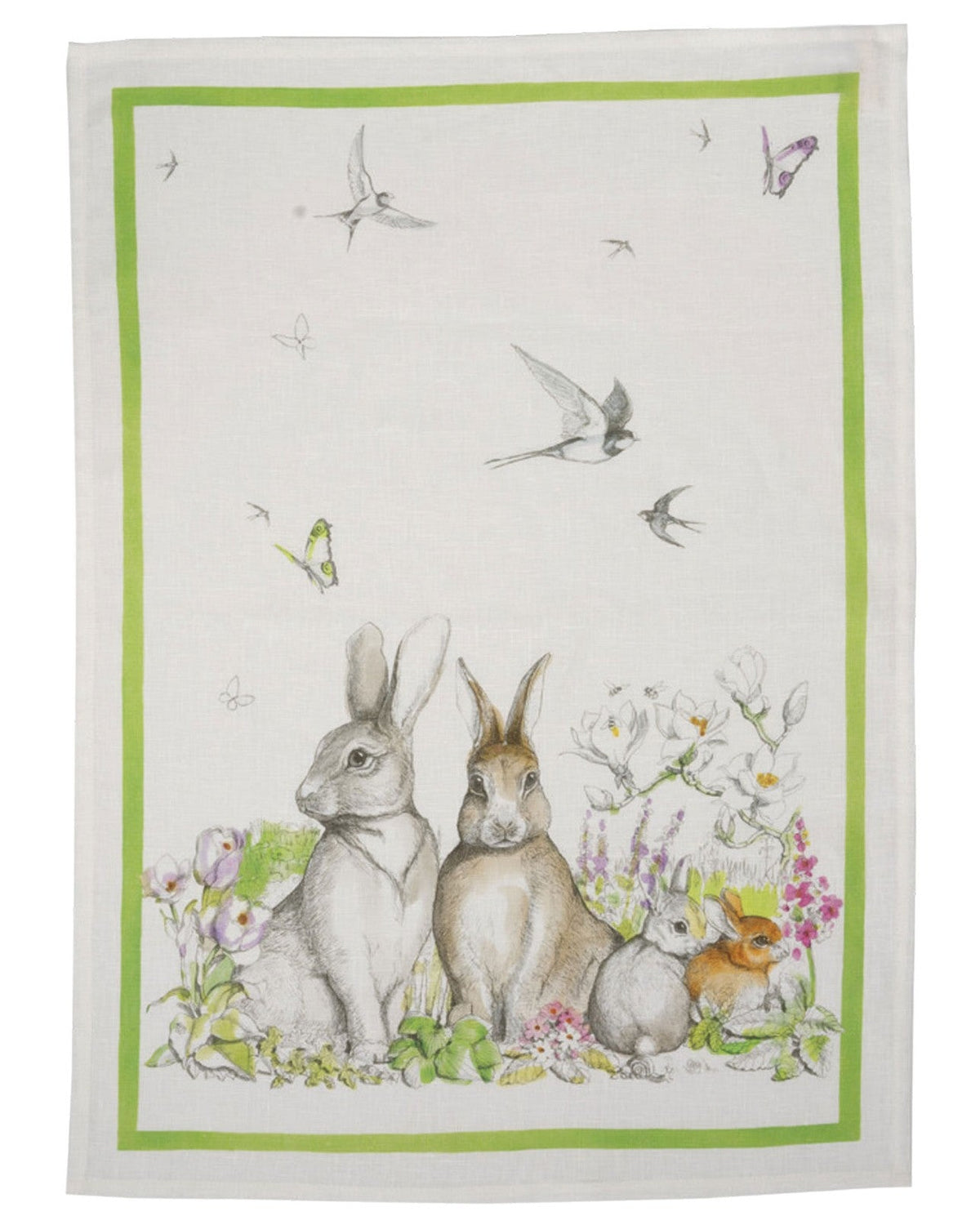 Remi Verde Tea Towel (Linen)