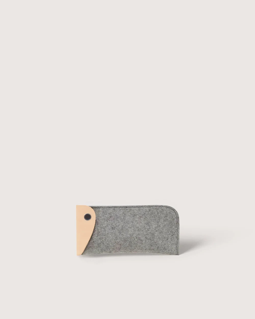 Anzen Eyeglass Sleeve (Granite, Natural Leather)